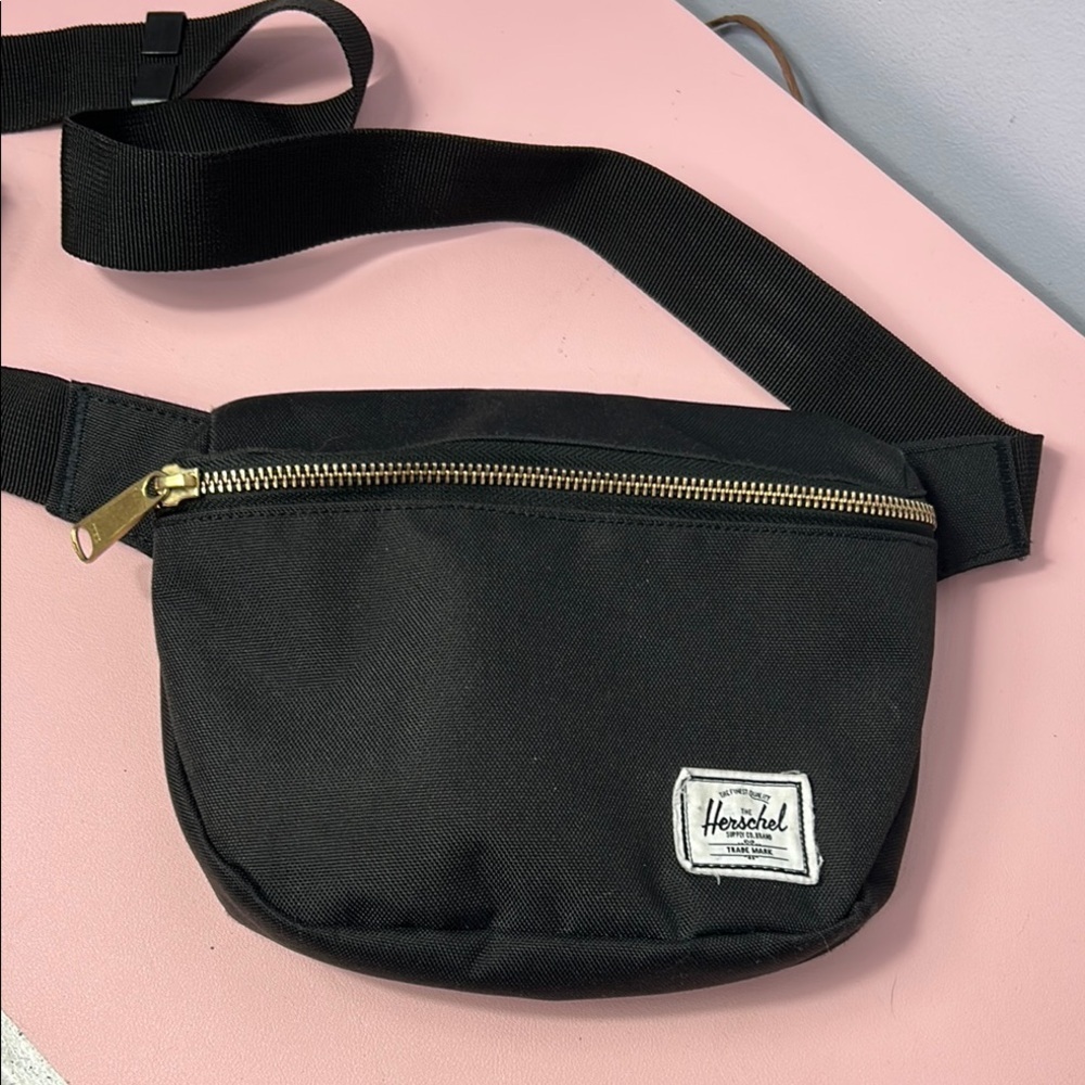 Herschel Supply Company Black Belt Bag Adjustable Strap